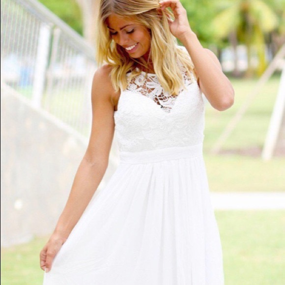 Ivory Lace Maxi Dress